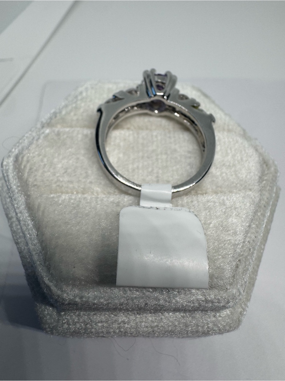 14K 585 White Gold Amethyst Ring Size 8 | 4.74g - Picture 12 of 14